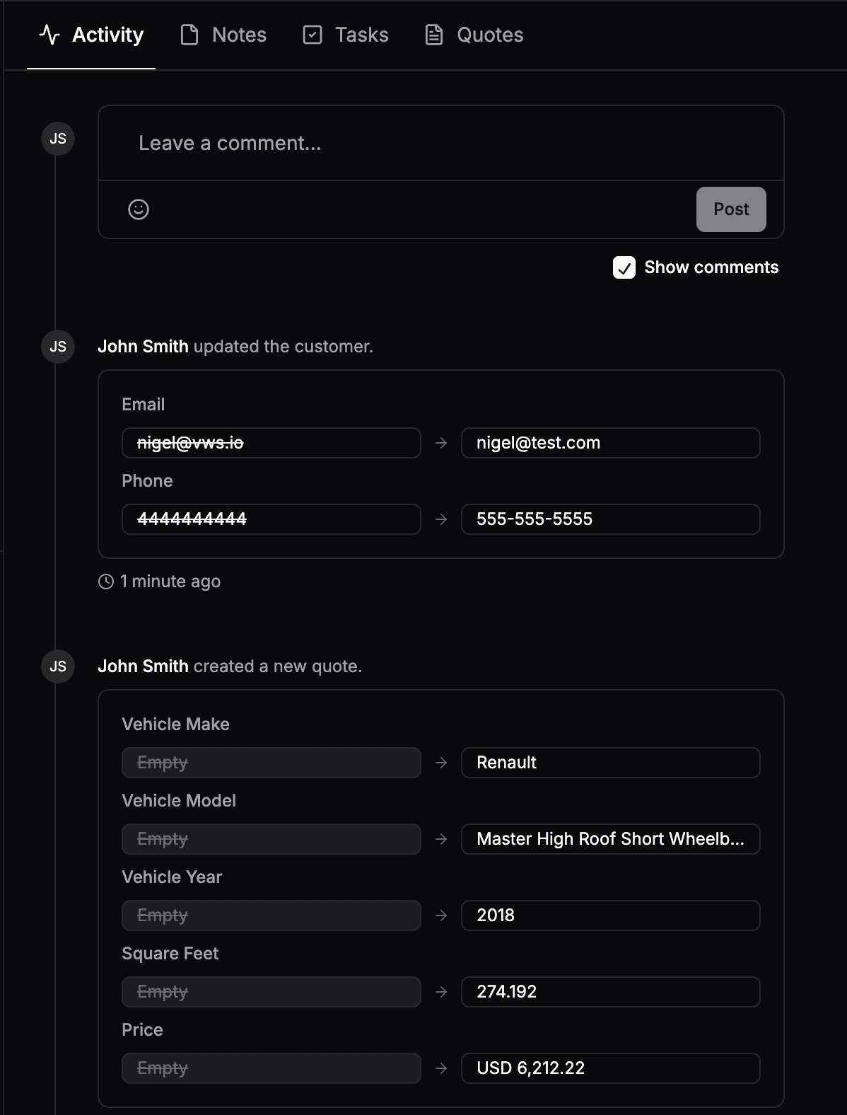 Activity Feed